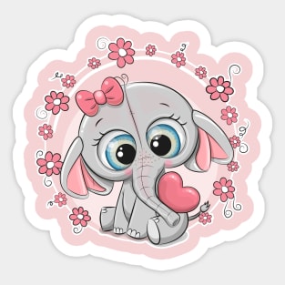 Cute elephant Sticker